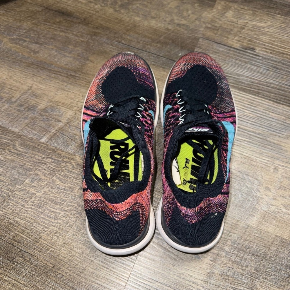 Nike Free 4.0 Flyknit Women's Size 7.5 Dark Obsidian Purple Blue 717076-405 - Picture 6 of 12